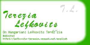 terezia lefkovits business card